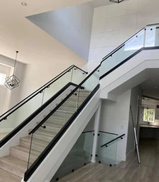 The Golden Glass Railing's Allure for Modern Living Areas.